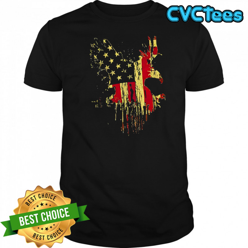 USA Flag American Eagle Glory Splatter Military Veteran Patriotic Army Marine shirt