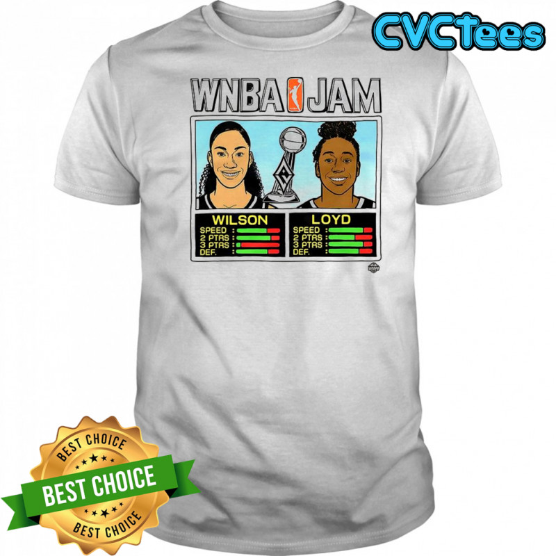 A’ja Wilson and Jewell Loyd Las Vegas Aces WNBA Jam 2025 Champs shirt