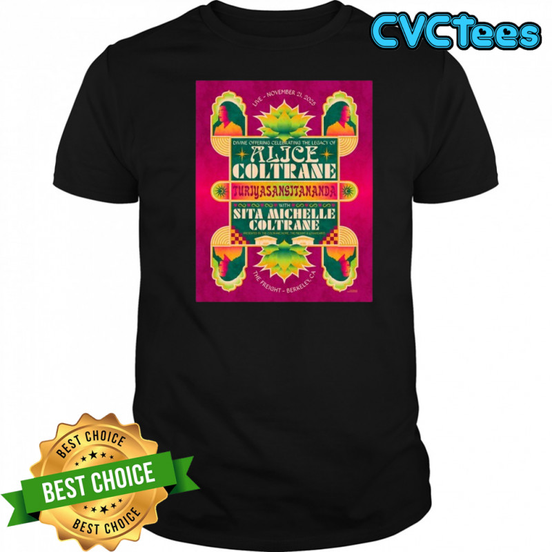 Alice Coltrane Tour Berkeley, CA 2025 T-shirt