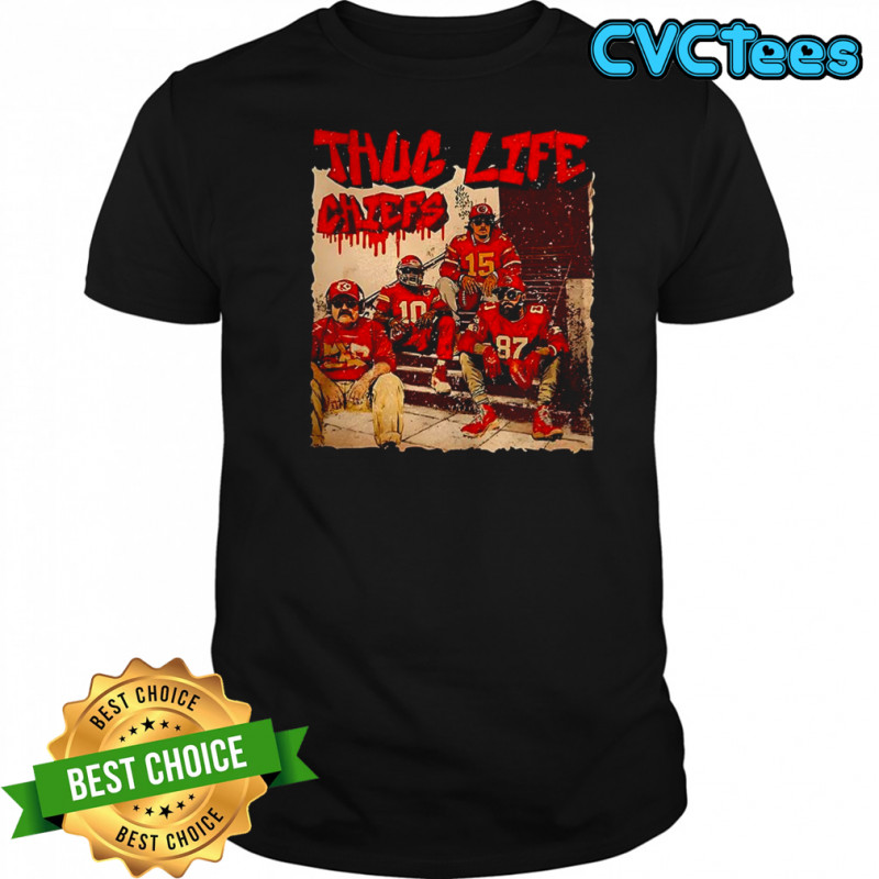 Andy Reid Patrick Mahomes Travis Kelce Tyreek Hill Kansas City Chiefs Thug Life Chiefs retro shirt Andy Reid Patrick Mahomes Travis Kelce Tyreek Hill Kansas City Chiefs Thug Life Chiefs retro shirt