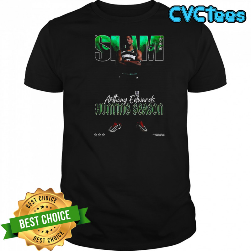 Anthony Edwards Minnesota Timberwolves basketball Ant-Man hunting season Slam shirt