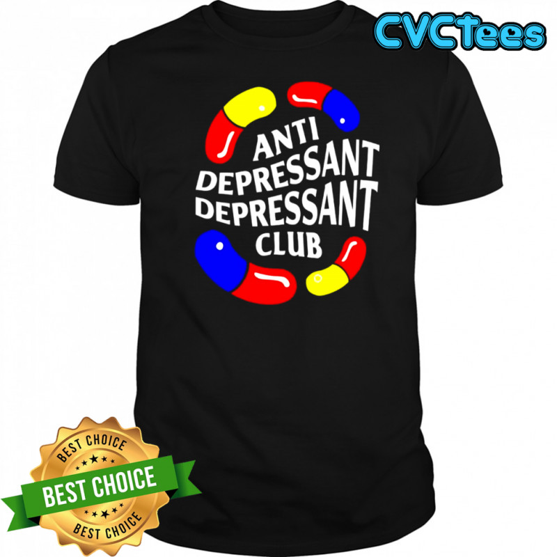 Anti Depressant Depressant Club logo shirt