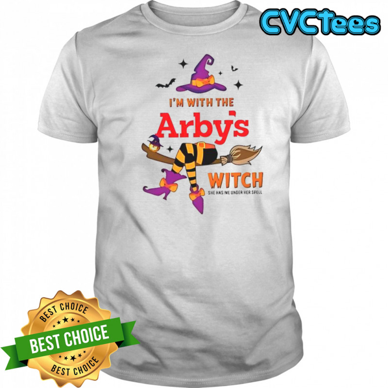 Arby’s I’m With The Witch She Has Me Under Her Spell Halloween T-Shirt