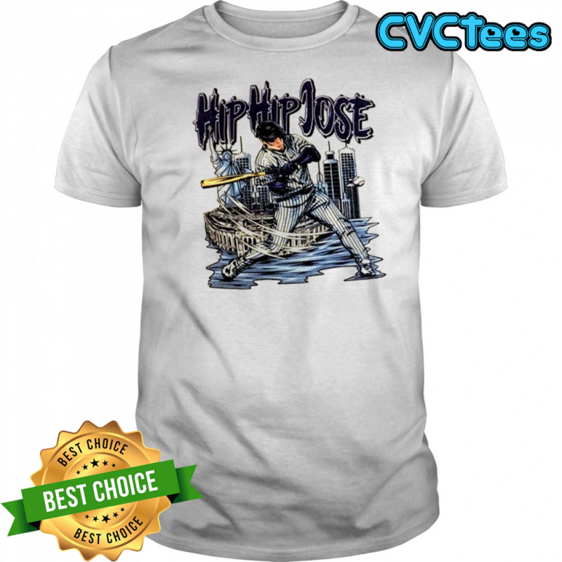 Austin Wells wearing Hip Hip Jose New York Yankees shirt