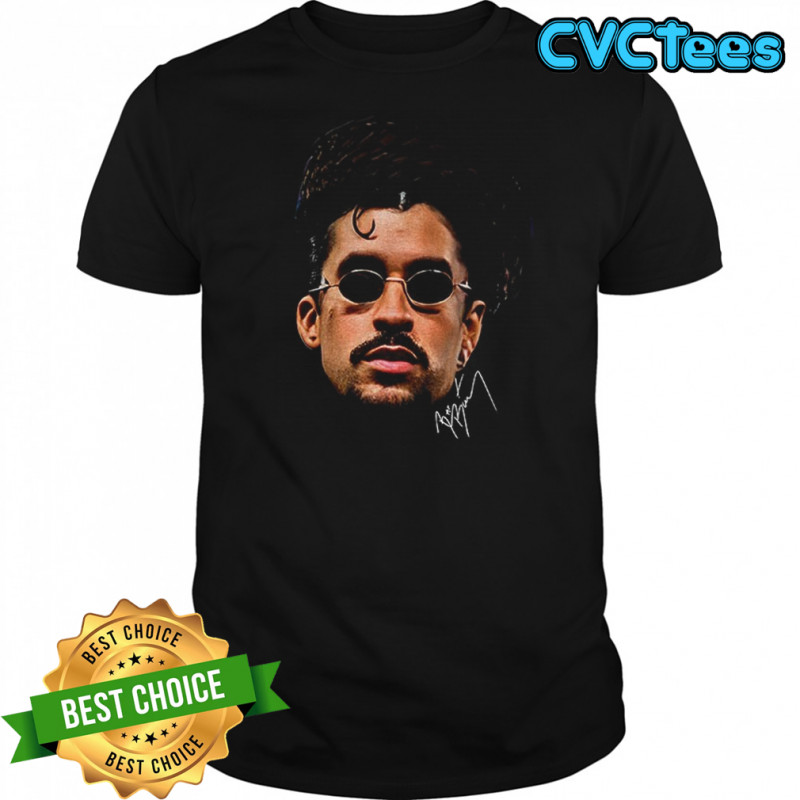 Bad Bunny big face fan inspired signature shirt