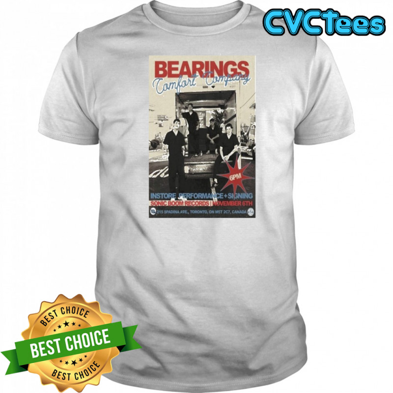 Bearings Nov 6 2025 Instore Perfomance Signing Boom Records Tour T-Shirt
