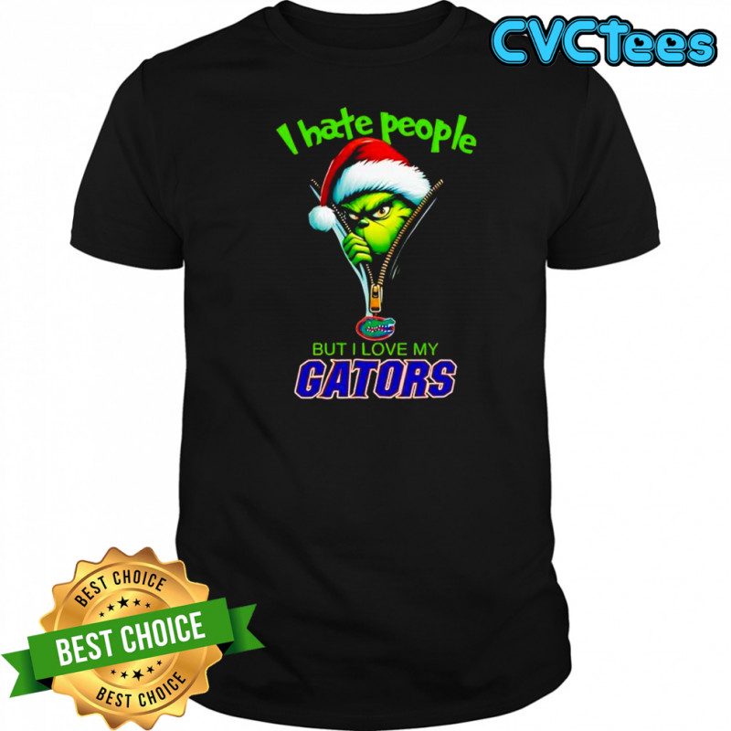 Best Grinch I hate people but I love my Florida gators merry Christmas shirt