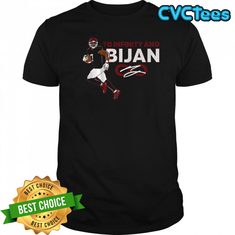 Bijan Robinson Atlanta Falcons football To Infinity and Bijan signature shirt