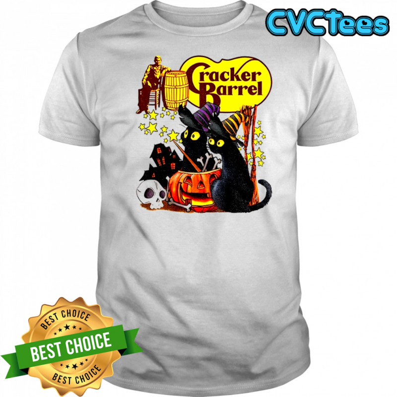 Black cat witches Cracker Barrel Halloween 2025 shirt