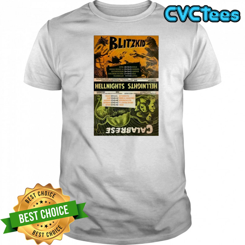 Blitzkid And Calabrese Hellnights Tour 2025 T-Shirt