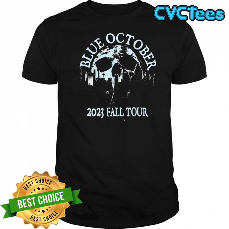 Blue October Skull Skyline 2023 Fall Tour T-shirt