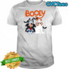 Booey Halloween costumes Bluey and Bingo Ghost shirt