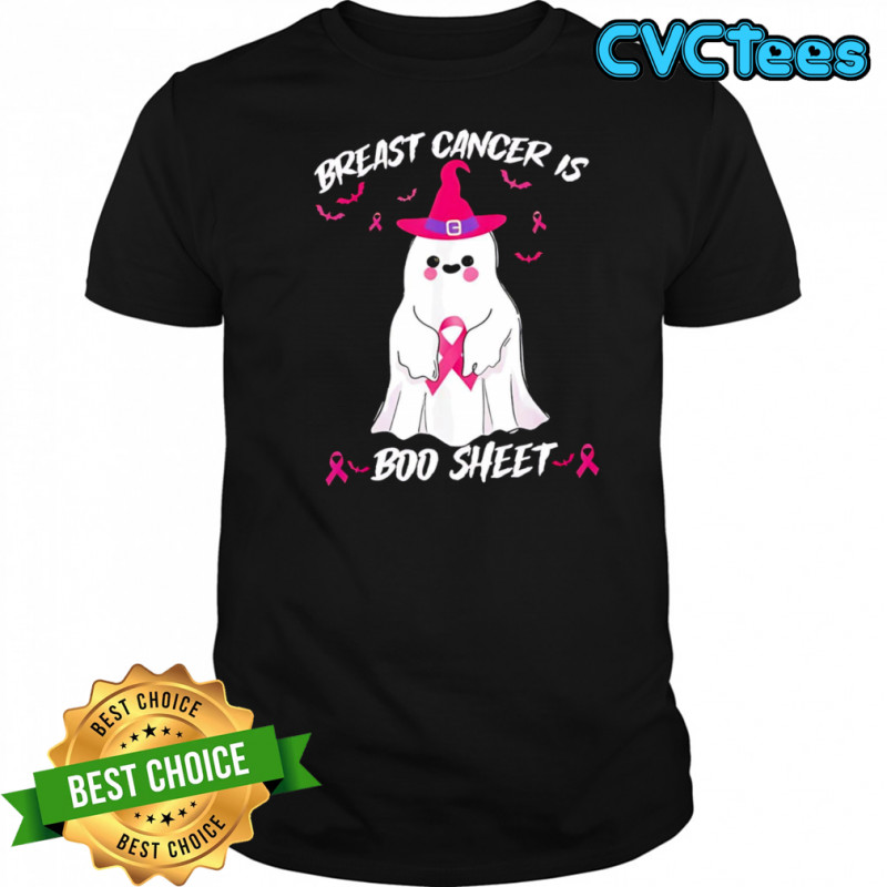 Breast Cancer is boo sheet pink Ghost halloween shirt