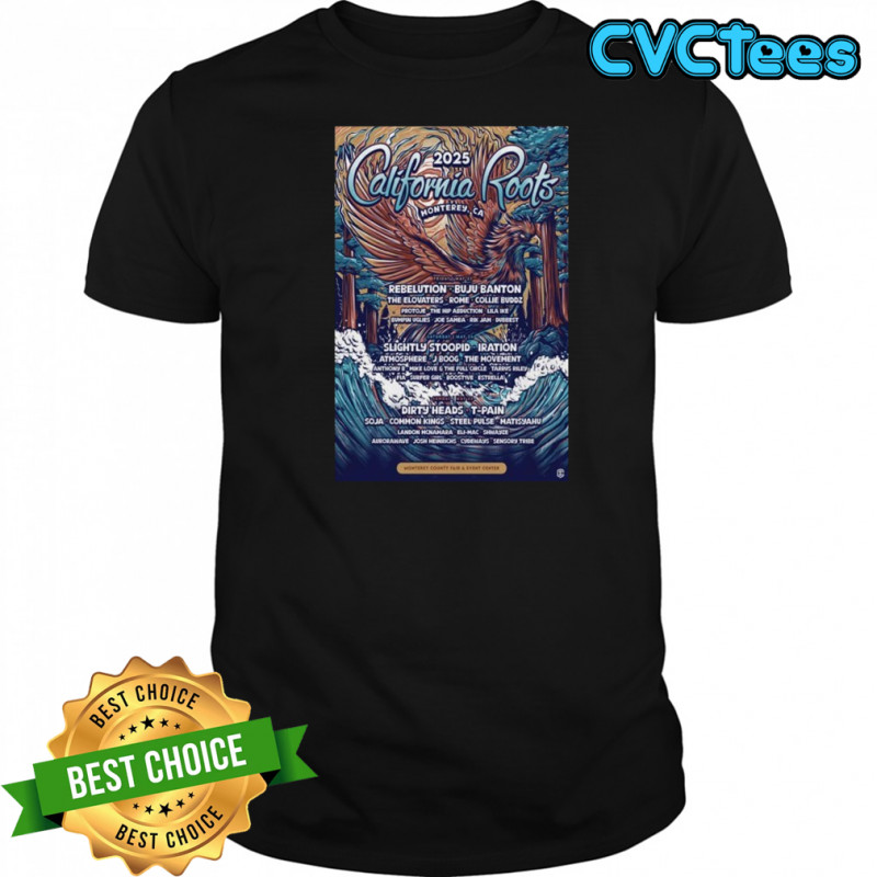 California Roots Monterey CA Festival 2025 T-Shirt