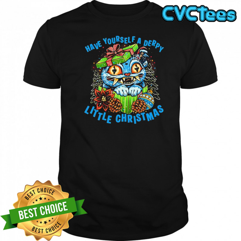 Cat have yourself a derpy little Christmas shirt