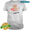 Cat surfing padre island shirt