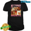 Cats my tummy hurts graphic meme shirt