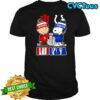 Charlie Brown and Snoopy wearing Indiana Hoosiers and Indianapolis Colts logo shirt