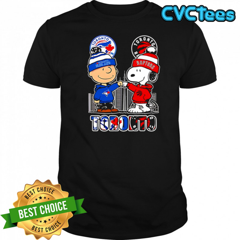 Charlie Brown and Snoopy x Toronto Blue Jays and Toronto Raptors shirt