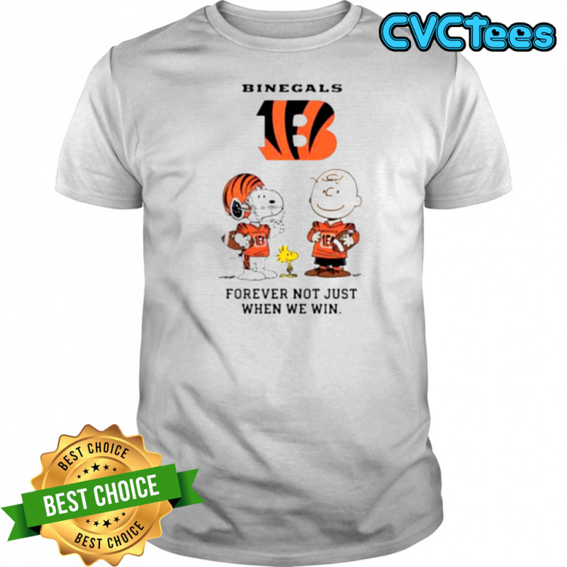 Cincinnati Bengals Charlie Brown Snoopy Bengals Forever Not Just When We Win shirt