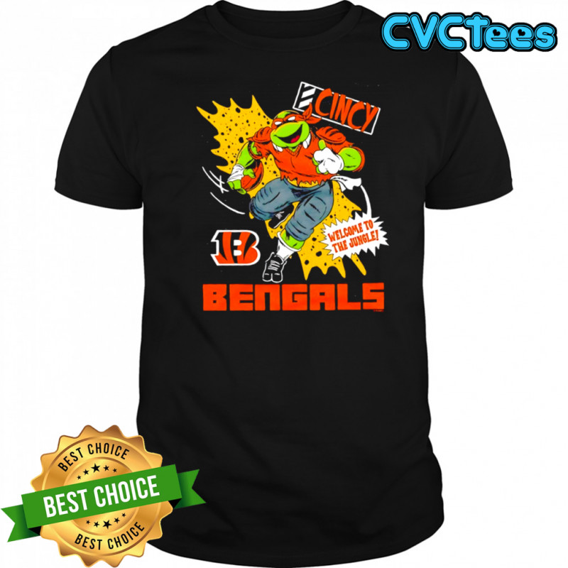 Cincinnati Bengals Teenage Mutant Ninja Turtles Michelangelo Welcome to the Jungle shirt