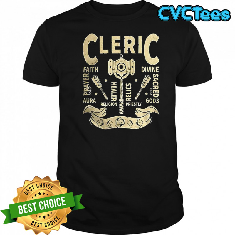 Cleric Grunge Dungeons and Dragons shirt
