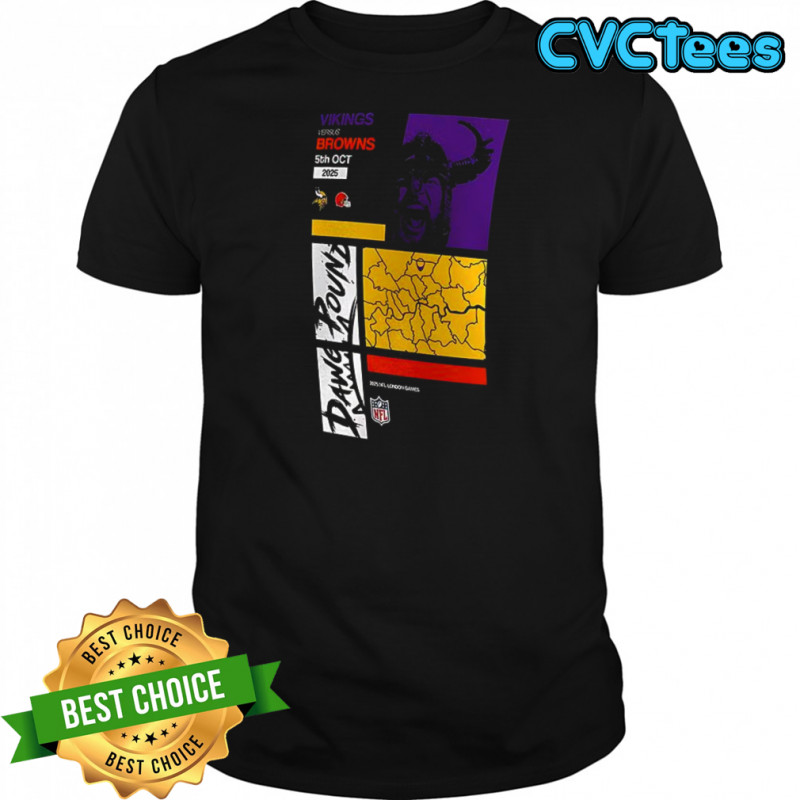 Cleveland Browns Vs Minnesota Vikings NFL 2025 match up shirt