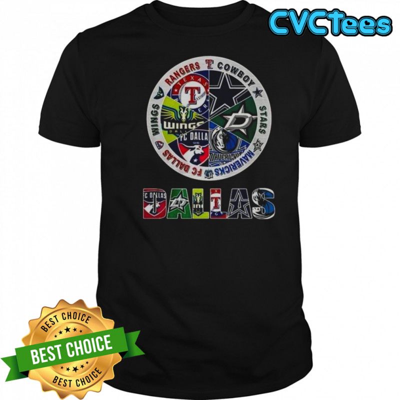 Combined Logos Of Dallas Sports Teams T-Shirt