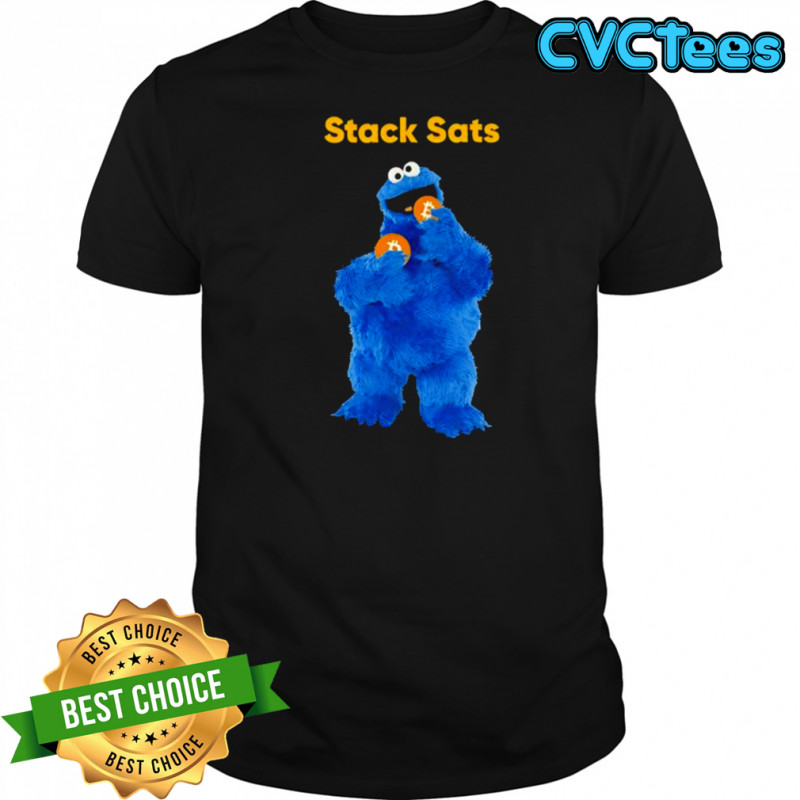 Cookie Monster Stack Sats coins shirt