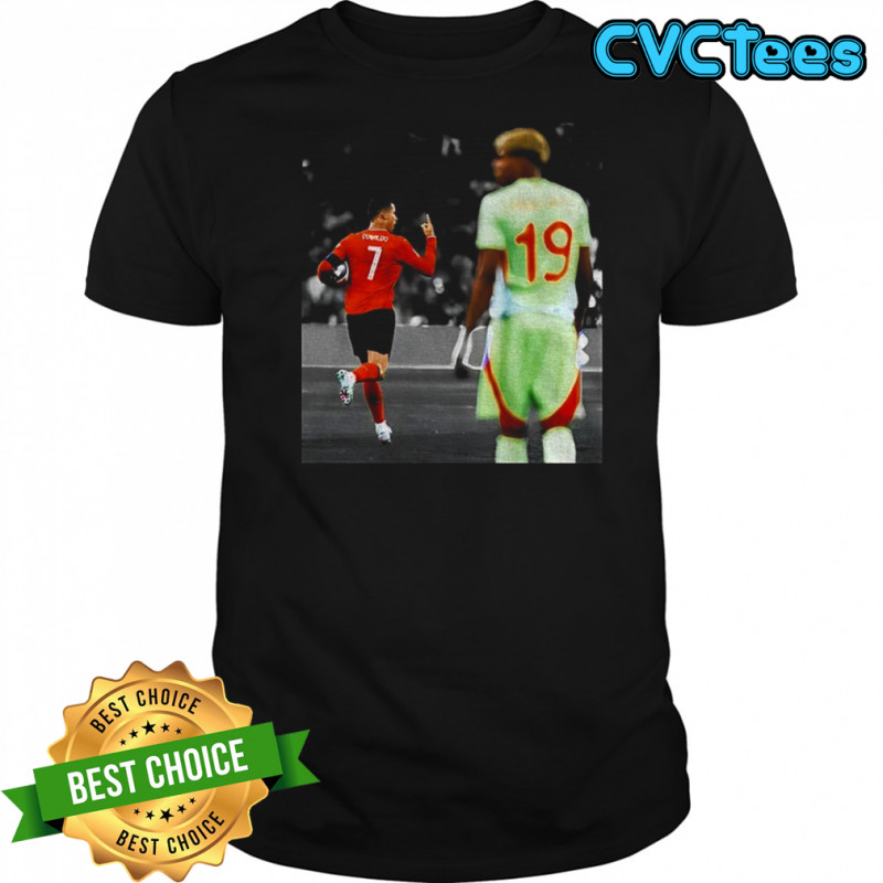 Cristiano Ronaldo and Lamine Yamal UEFA Nations League 2025 shirt