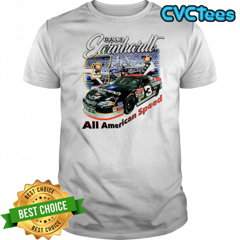 Dale Earnhardt and Chevrolet Monte Carlo number 3 NASCAR all American speed shirt