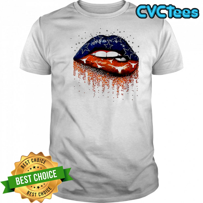 Dallas Cowboys x Texas Longhorns Girl Lips shirt