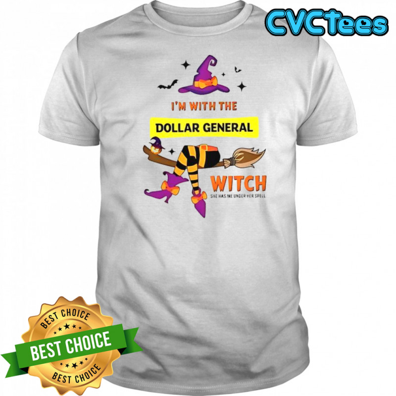 Dollar General I’m With The Witch She Has Me Under Her Spell Halloween T-Shirt