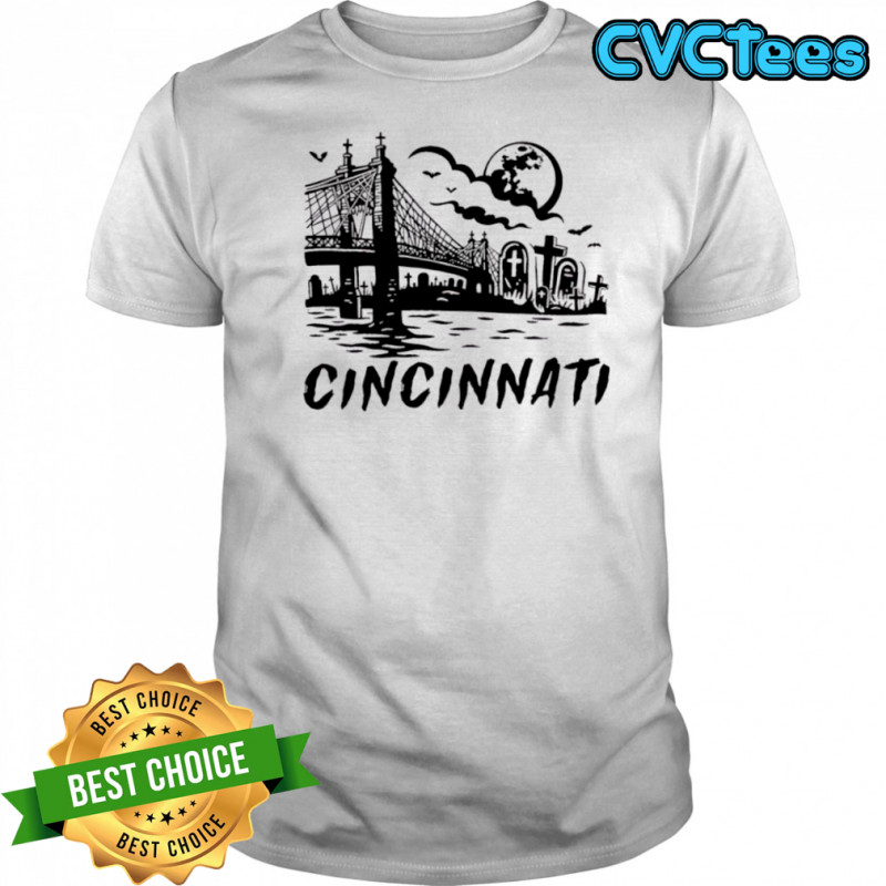Downtown Spooky Halloween Bridge T-shirts
