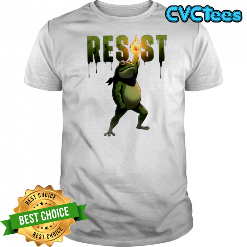 Fire Fist Resist Frog Portland Protest Frog shirt
