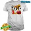 Ghost Halloween x Kansas City Chiefs football beanie pumpkin bats shirt