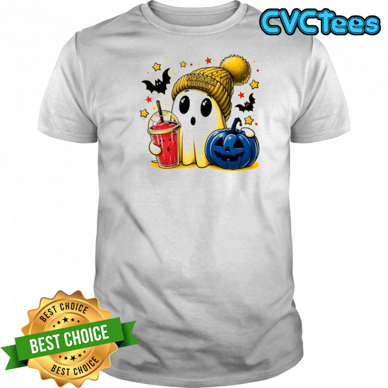 Ghost Halloween x Pittsburgh Steelers football beanie pumpkin bats shirt