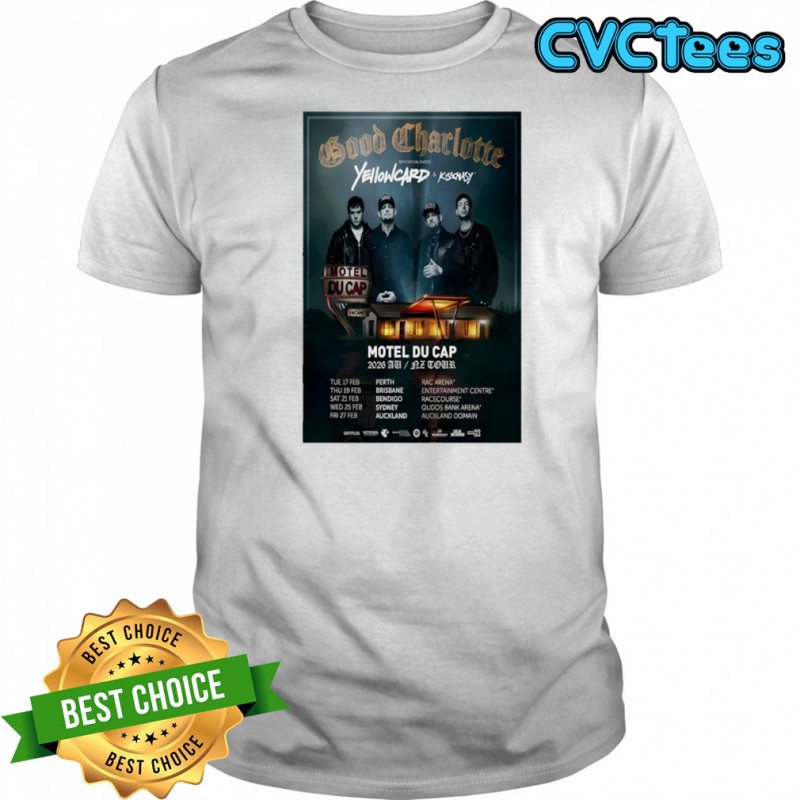 Good Charlotte Yellowcard And Kisschasy Motel Du Cap 2026 Tour Shirt