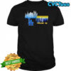 Good los angeles Dodgers vs milwaukee brewers mlb gameday schedule skyline city 2025 shirt