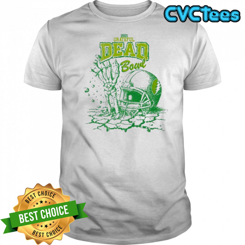 Grateful Dead Bowl 1965 Helmet Skeleton Hand T-Shirt