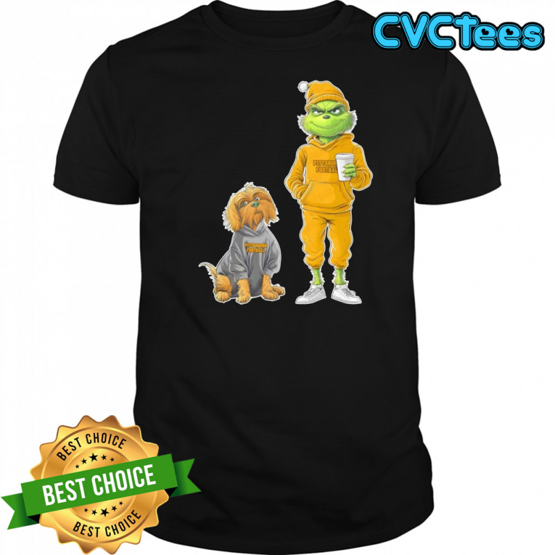Green Monster Grinch and dog Christmas Pittsburgh Football shirt