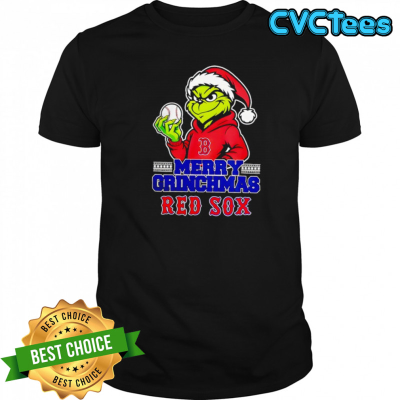 Grinch Boston Red Sox Baseball Merry Christmas Shirt