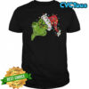 Grinch Santa hat Merry Christmas 2025 shirt