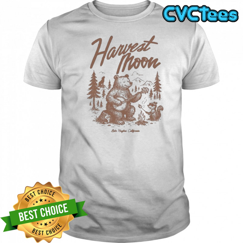 Harvest Moon Lake Hughes California Bear T-shirt