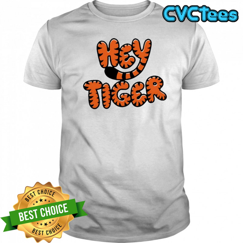 Hey Tiger Bubble Letter shirt