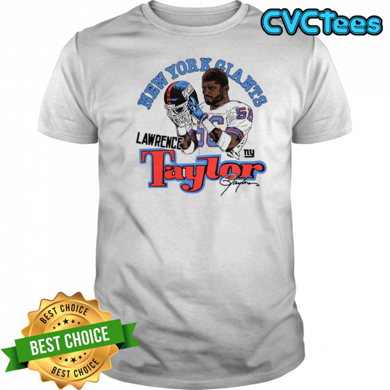Homage Lawrence Taylor Royal New York Giants Retired Player Classic Caricature T-Shirt