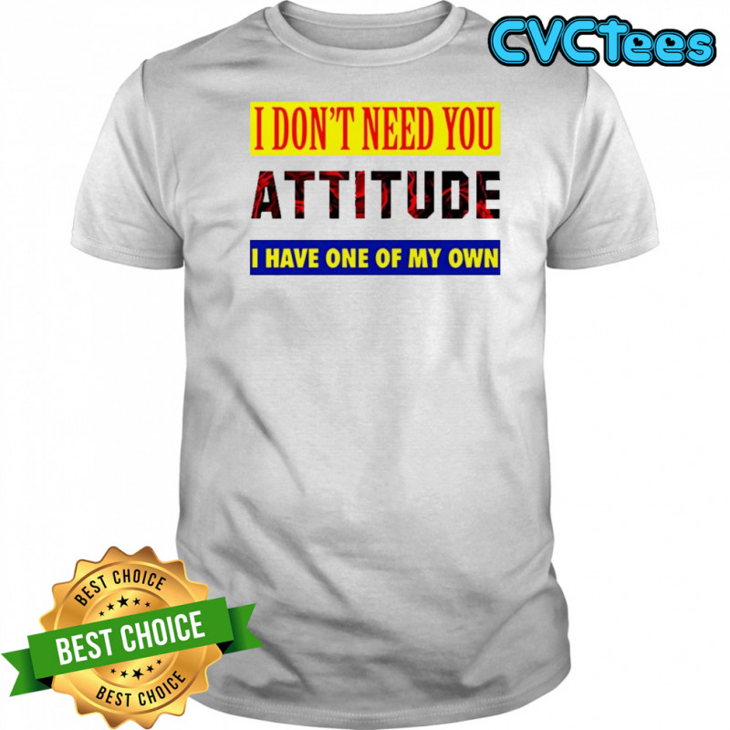 I don’t need you attitude I have one of my own meme shirt