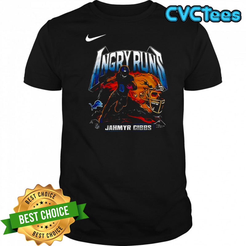 Jahmyr Gibbs Detroit Lions Angry Runs shirt