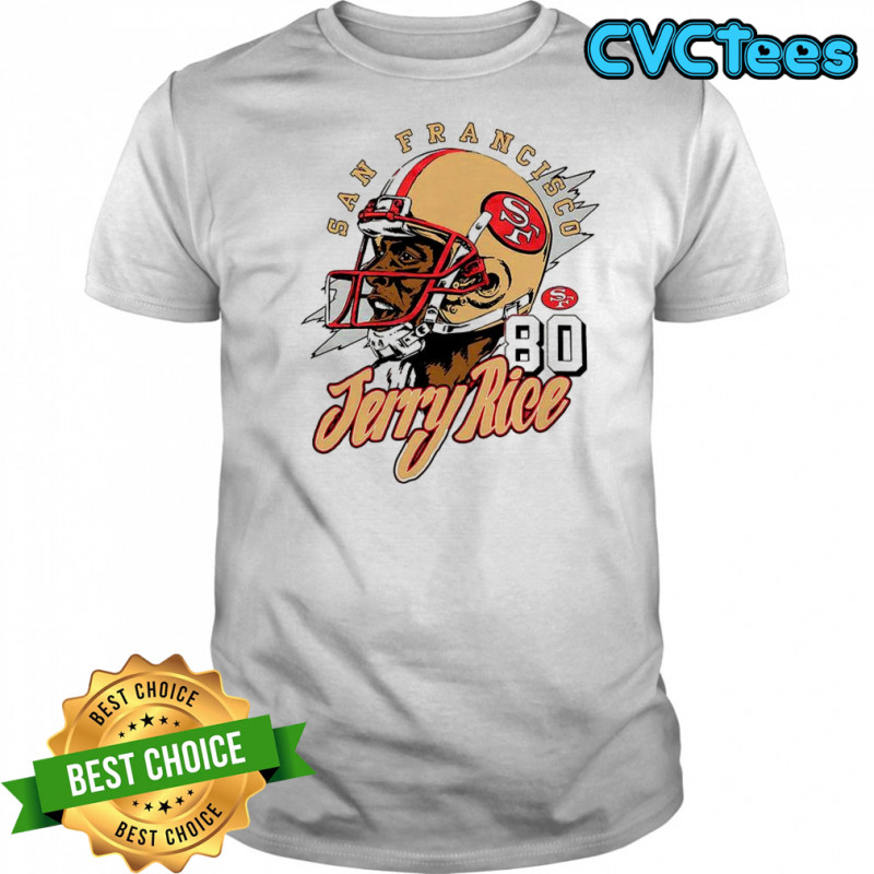 Jerry Rice San Francisco 49ers fooball player graphic caricature shirt
