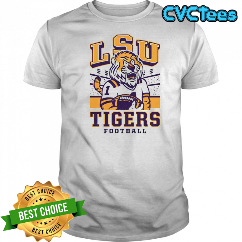 LSU Tigers QB Mike Football Stadium mascot logo shirt